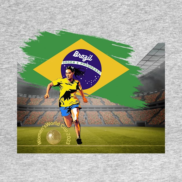 Brazil T-Shirt, Unisex T-Shirt, Women’s World Cup, soccer t-shirts, football t-shirts, women’s football, Brazil national football team by Clinsh Online 